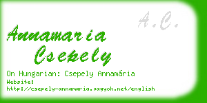 annamaria csepely business card